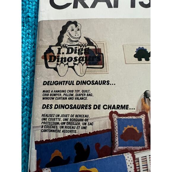 McCalls Sewing pattern 3761 baby quilt Nursery dinosaur - Picture 2 of 9